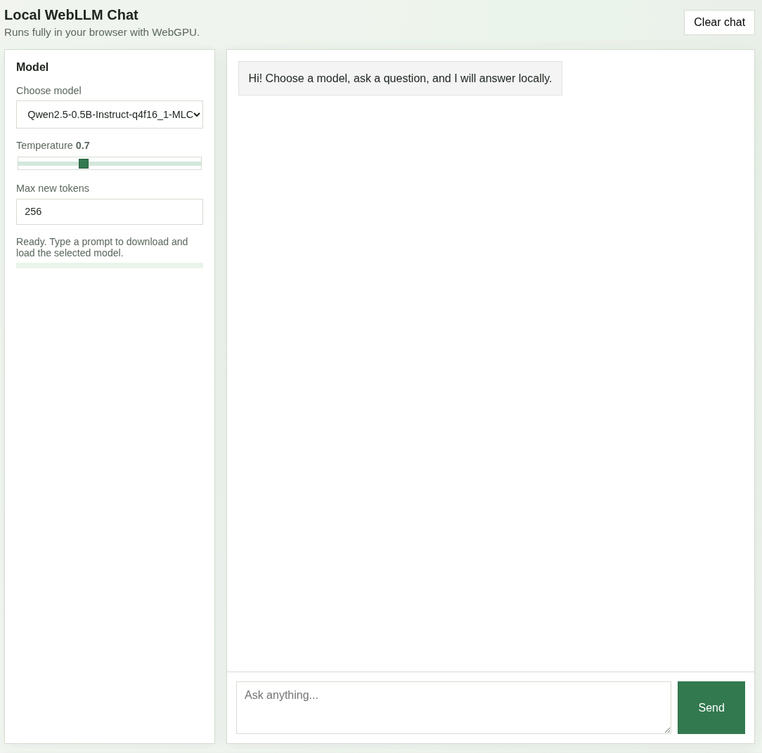 Webllm-chat screenshot